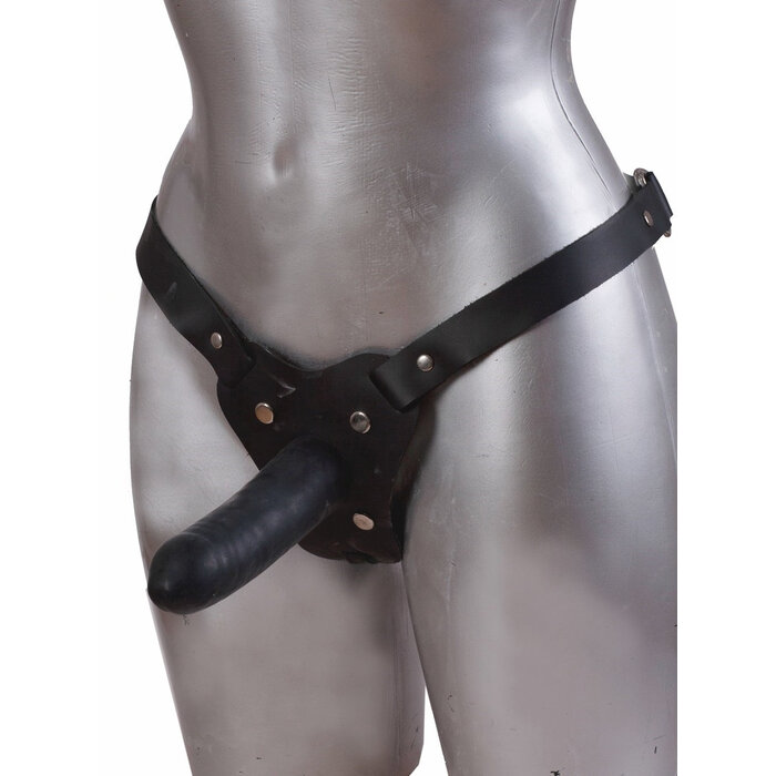 Leather Strap On Harness - One Size