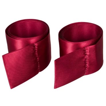 Ravens Deep Crimson Silky Hand & Ankle Restraints