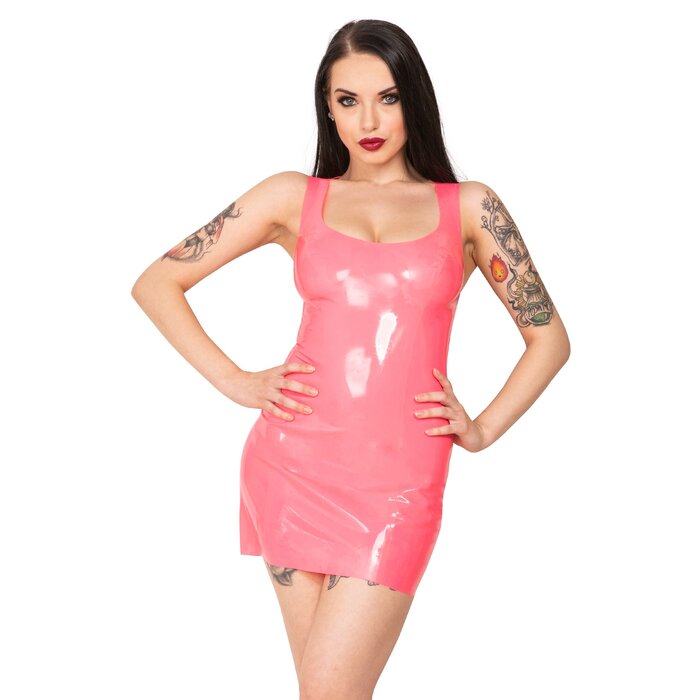 Luna Vest Latex Dress Pink