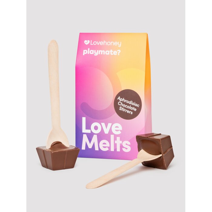 Lovehoney x Playmates Love Melts Aphrodisiac Hot Chocolate Stirrers 40g x 2