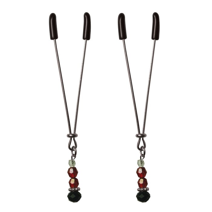 Ruby Black Nipple Clips