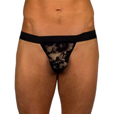 Cheeky Exposure Black Lace Jock Strap