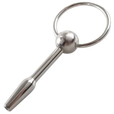 Torment Stainless Steel Through-Hole Penis Plug  - 7cm