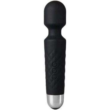 Deep Velocity Black Rechargeable Wand Vibrator