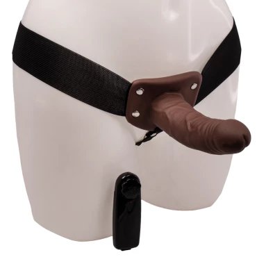 A Good Dickin' Unisex Vibrating Strap-On - 6 Inch