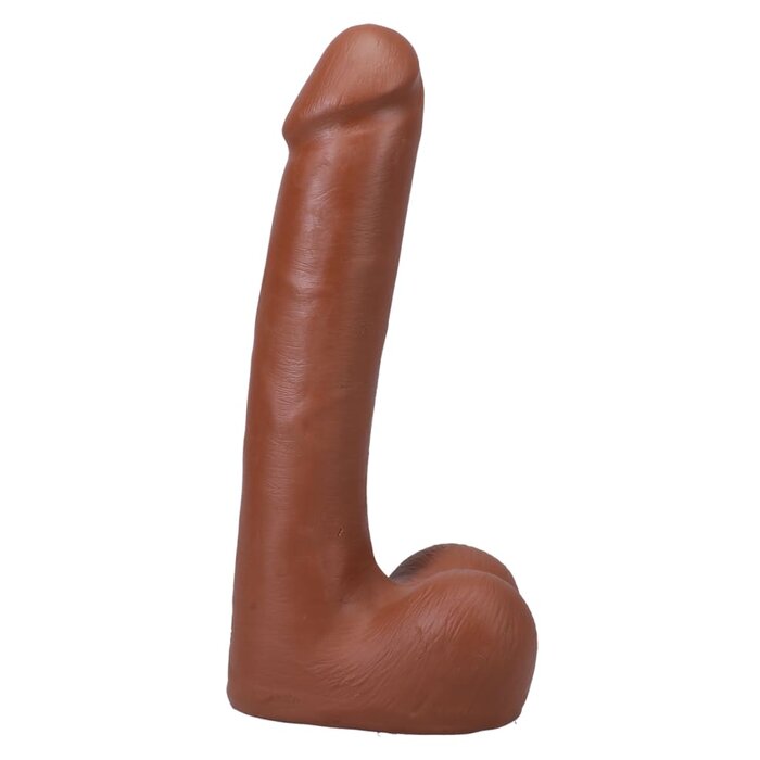 The Realistic Cock - With Removable Vac-U-Lock Suction Cup - ULTRASKYN - 9" (with Balls) - Caramel