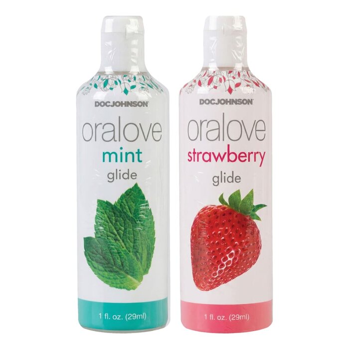 Oralove Dynamic Duo Lickable Lubes - Strawberry and Mint