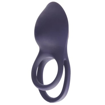Mr-Wow Silicone Vibrating Double Cock Ring With Clit Stim