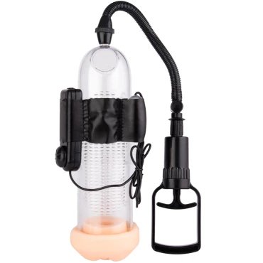 Booster Pro Vibrating Penis Pump With Realistic Vagina