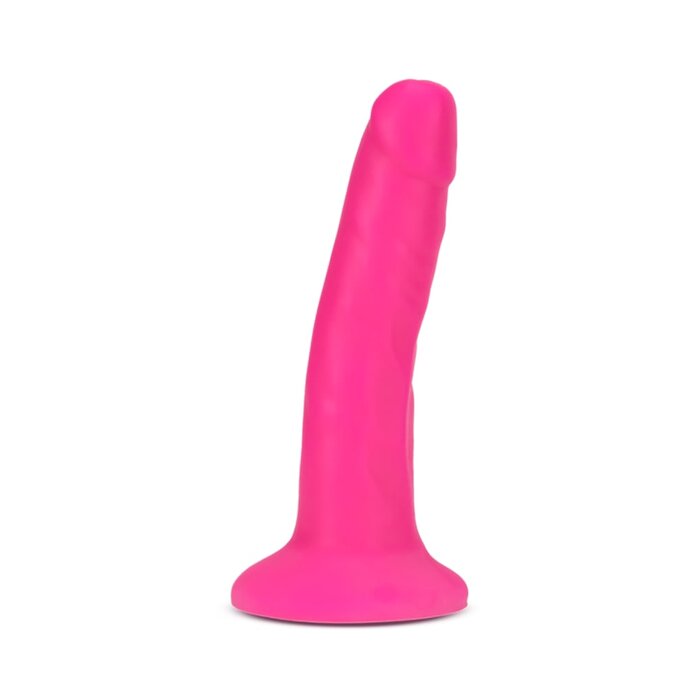 Neo Elite - 6 Inch Silicone Dual Density Cock - Neon Pink