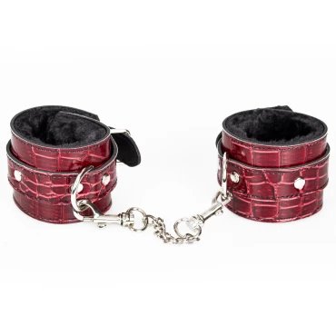Savage Love Faux Croc Leather Handcuffs