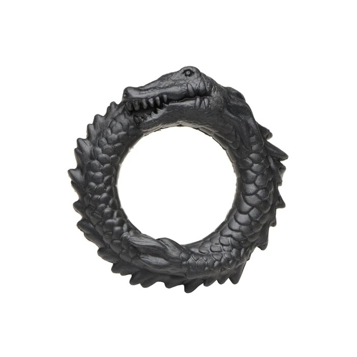 Black Caiman Silicone Cock Ring
