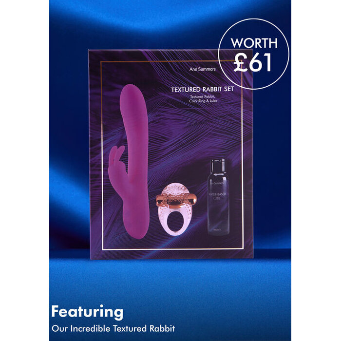 Ann Summers Textured Rabbit & Vibrating Cock Ring Couples 3 Piece Gift Set