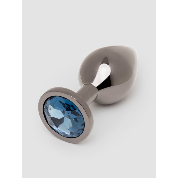 Lovehoney Secret Shine Jewelled Metal Medium Butt Plug 3 Inch - Grey