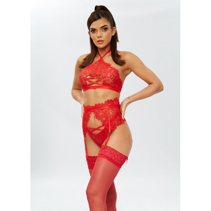 Ann Summers Lyra Crotchless Set, Red