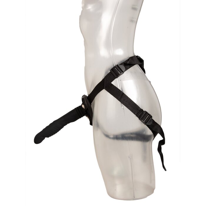 8 Inch Black Strap-On Set - One Size