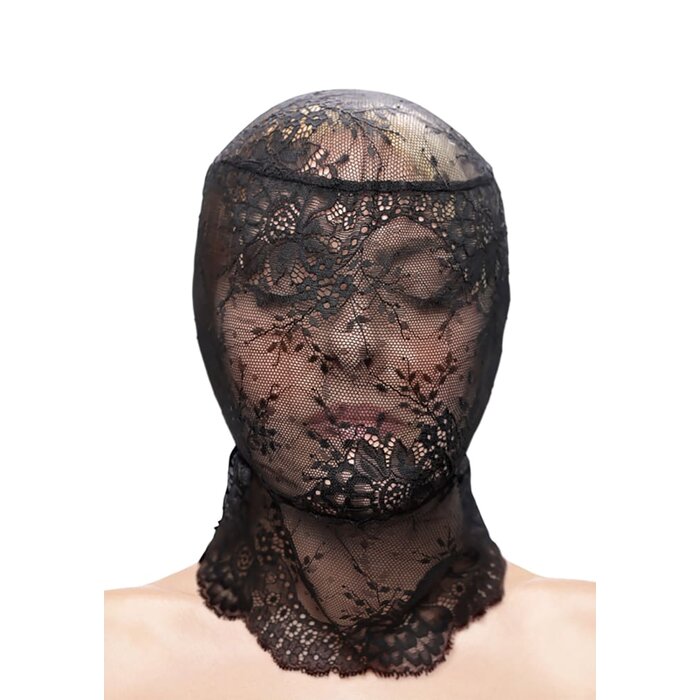 Hustler's Taboo Lace Hood - Black
