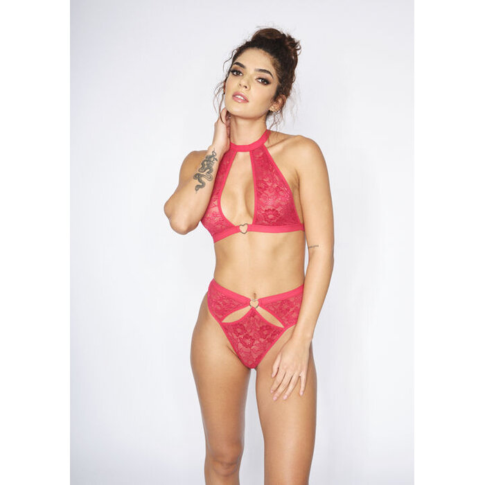 Ann Summers The Cupid Cutie Crotchless Set, Red