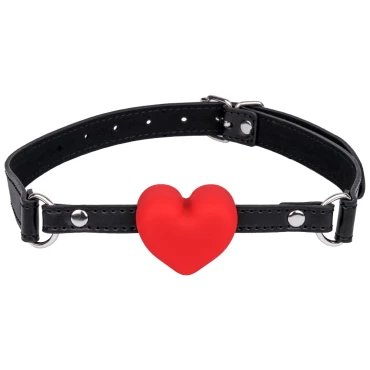 Red Silicone Heart Shaped Gag