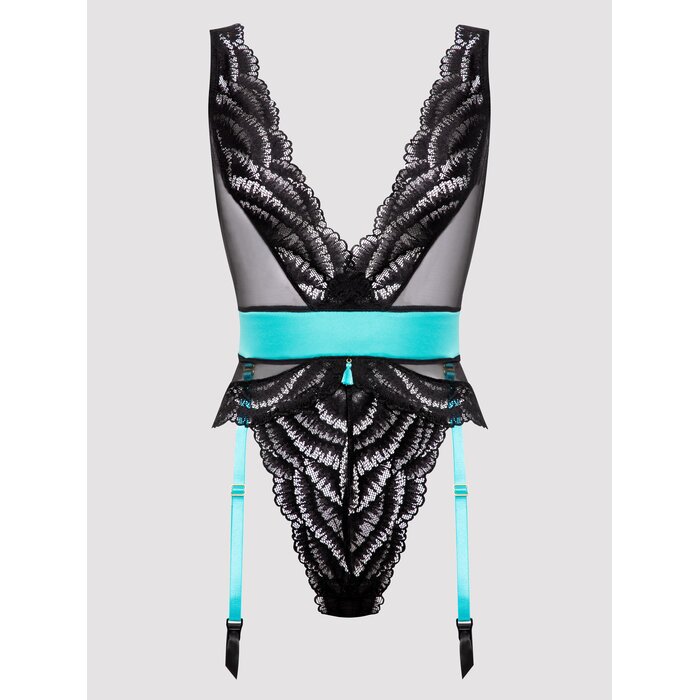 Lovehoney Empress Blue Satin and Lace Body - Small - Blue