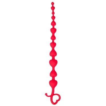 Heartbead Silicone Anal Beads - 13.5 Inch