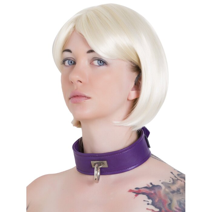 Leather Collar in Purple