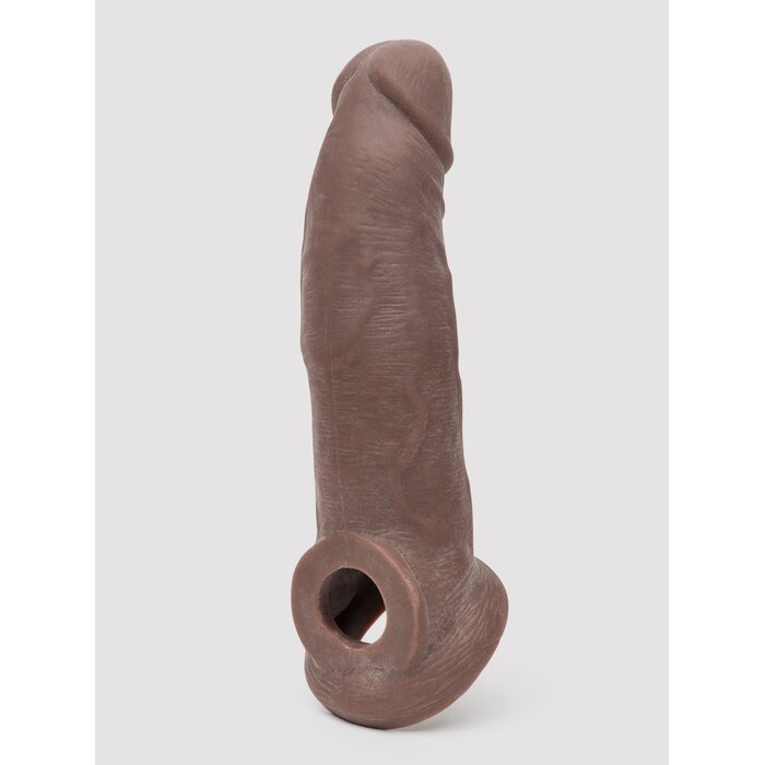 Lovehoney Real-Feel Penis Extender 1.5 Inch with Ball Loop - Flesh Brown - Flesh Brown