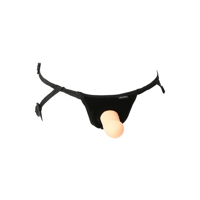 Everlaster Stud Harness with Dildo - Vanilla