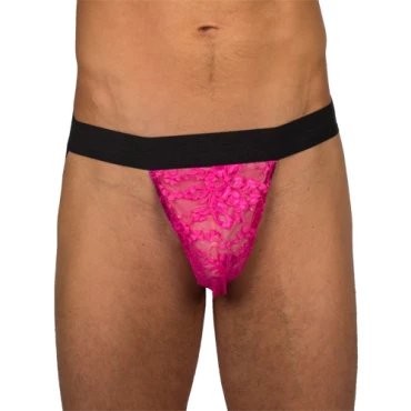 Cheeky Exposure Pink Lace Jock Strap