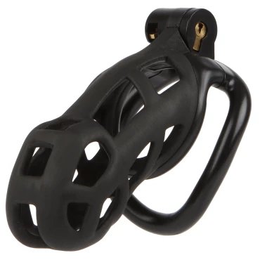 The Warden Black Plastic Chastity Cage
