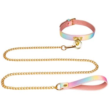 Sugar Rush Rainbow Glitter Collar & Leash