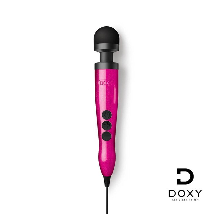 Doxy Die Cast 3: Hot Pink | Compact Metal Wand Vibrator with Silicone Tip