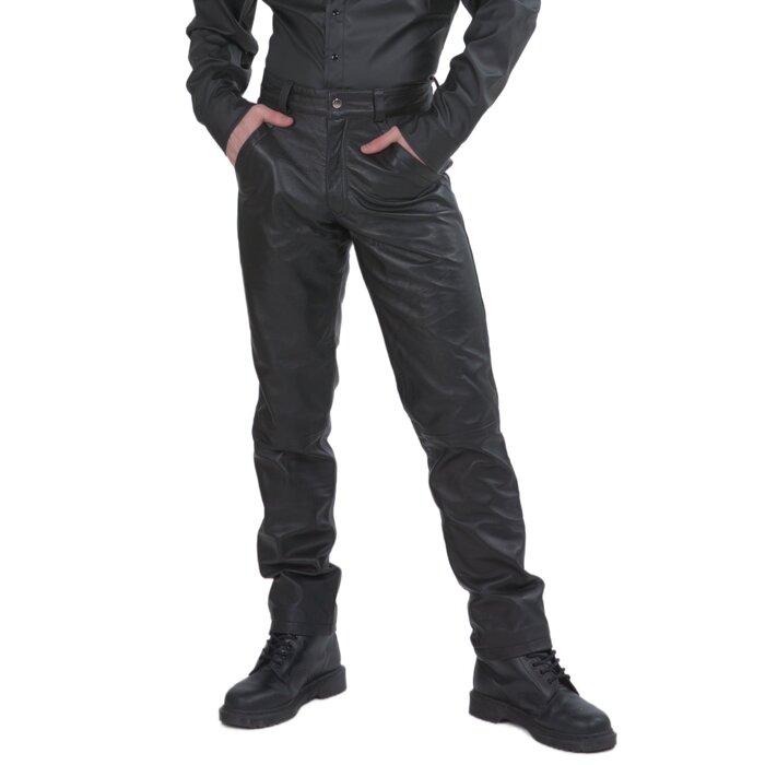 Men's Leather Jeans