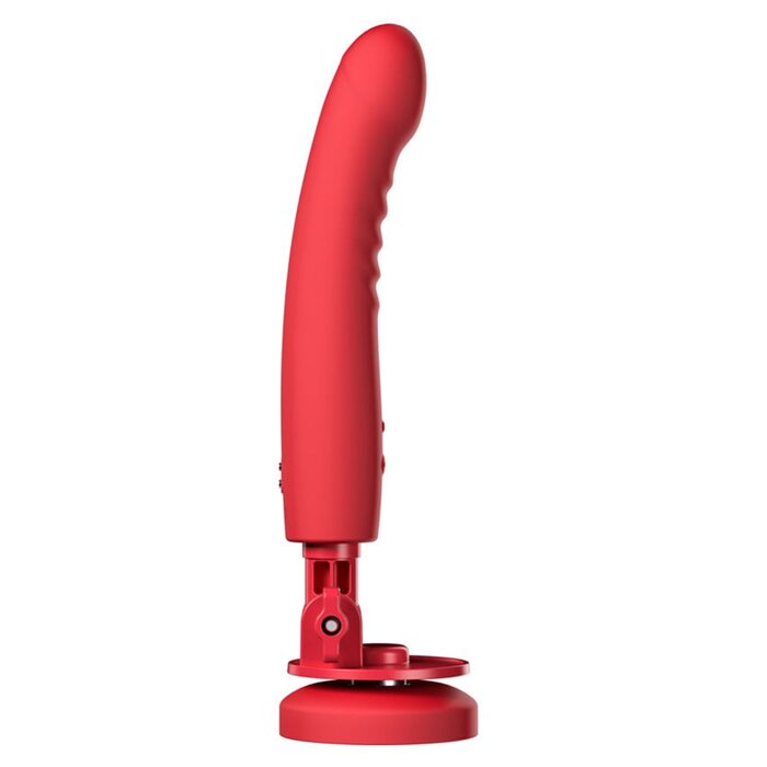 Lovense Mission 2 Touch Sensitive App Control Vibrating Dildo with Suction Cup - Red