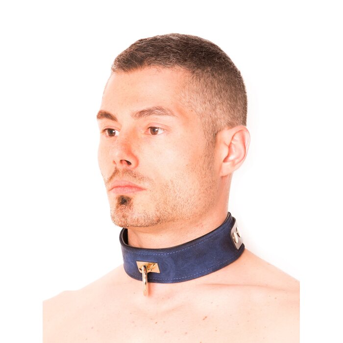Blue Suede O-Ring Collar