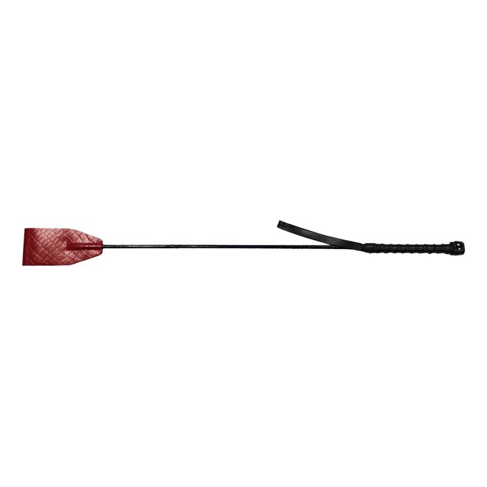 Burgundy Anaconda Print Riding Crop