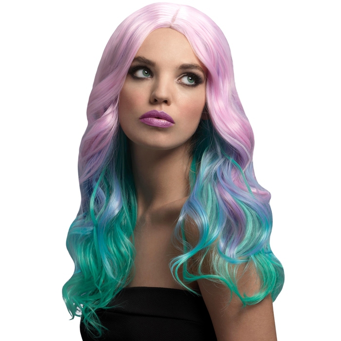 Fever Multicolour Pastel Ombre Long Wave Wig
