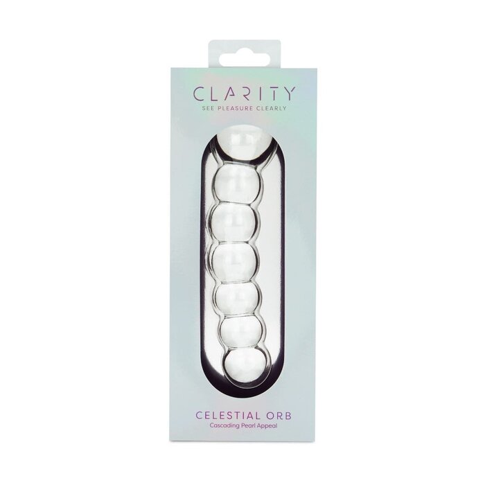 Clarity Celestial Orb Glass Dildo: Double Ended 5.4" Pleasure Wand for Couples