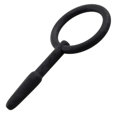 AuraFlex Silicone Penis Plug with Through-Hole - 6cm