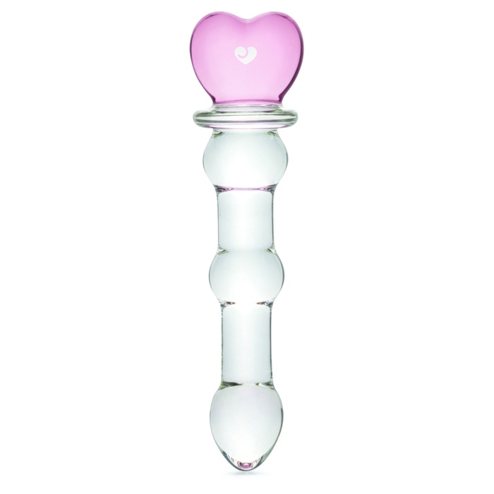 Lovehoney Beaded Heart Sensual Glass Dildo 6 Inch