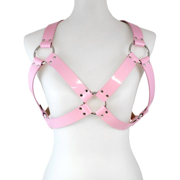 Wide Bra Harness in Baby Pink