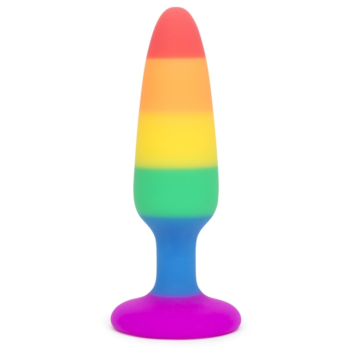 Rainbow Pleasure Silicone Butt Plug 4 Inch