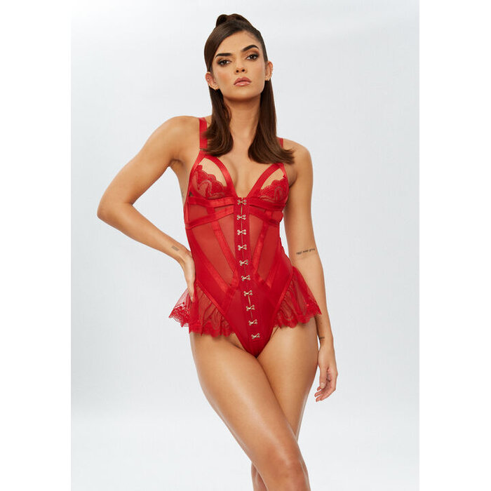 Ann Summers Extrovert Crotchless Teddy, Red