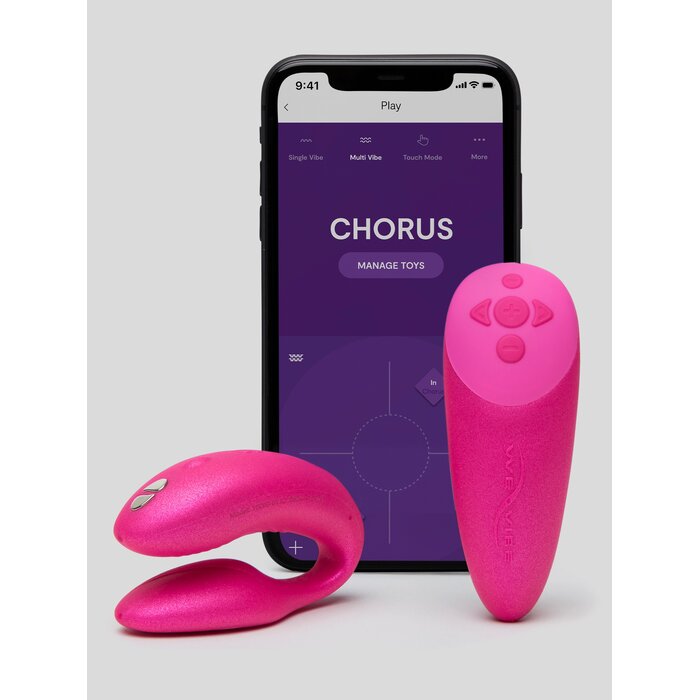 We-Vibe Chorus App and Remote Controlled Rechargeable Couple's Vibrator - Pink