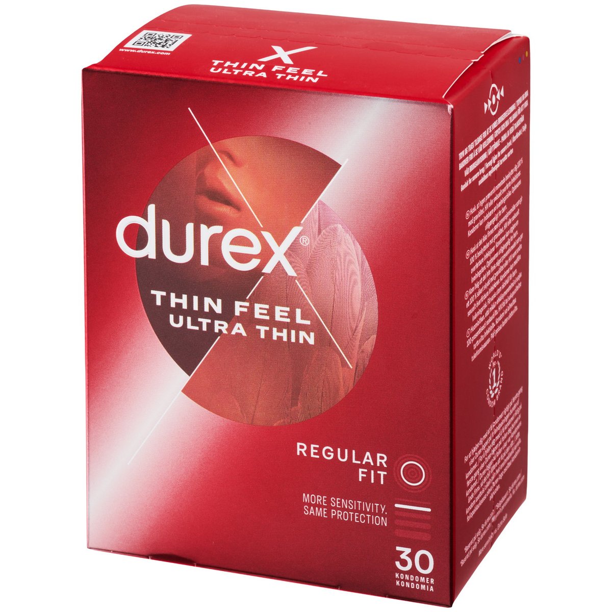 Durex Thin Feel Ultra Thin Condoms 30 Pack - Red