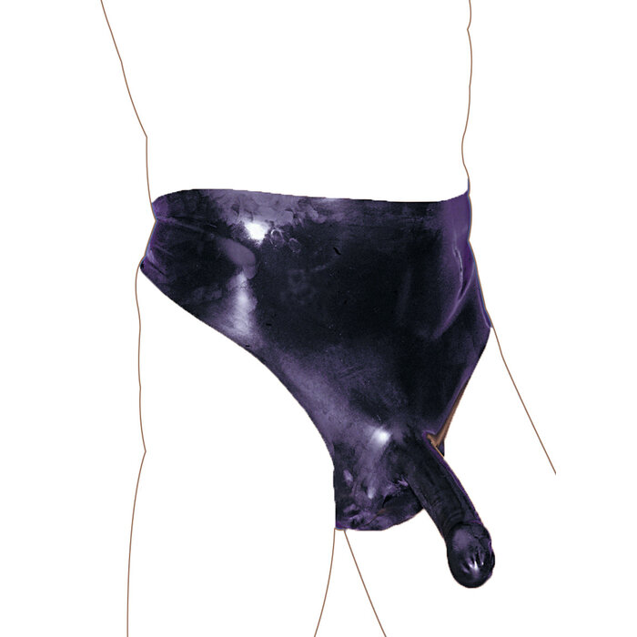 Rubber Pants With Sheath Black