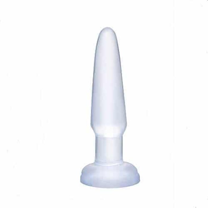 Basix Rubber Works Beginners Butt Plug-Clear