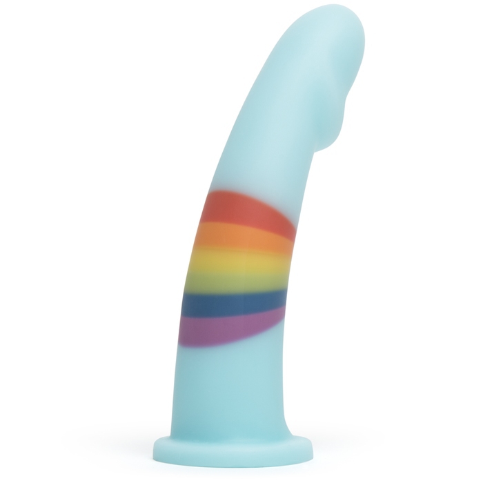 BS Alex Azur Rainbow Curved Silicone Realistic Dildo 6 Inch