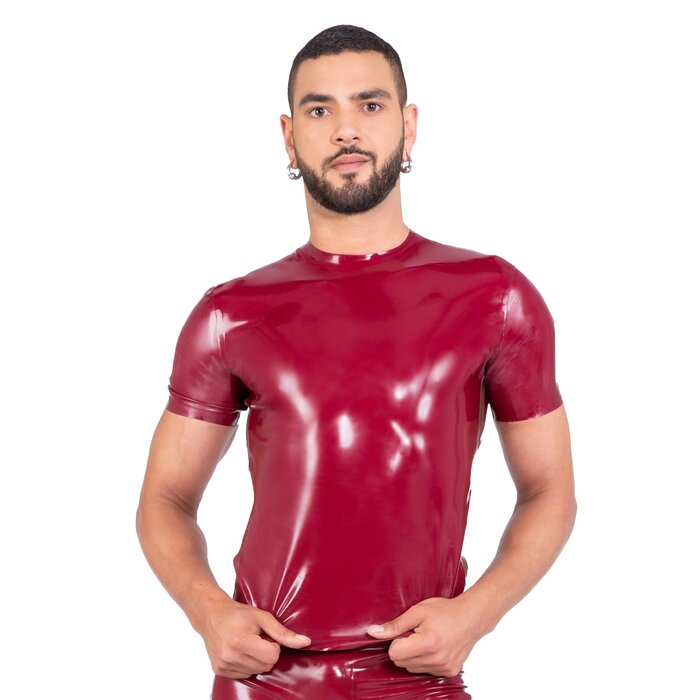 Latex T-Shirt In Plum