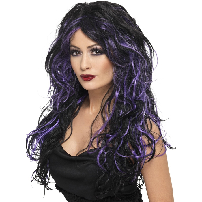 Fever Gothic Purple and Black Long Wig